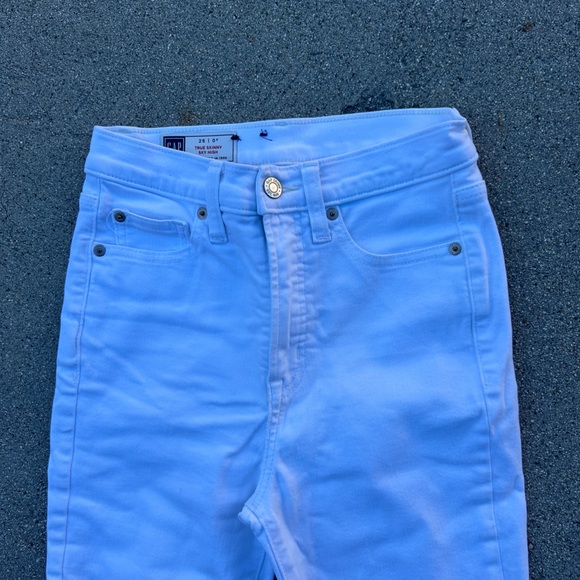 Gap True Skinny Sky Rise Women's All White Jeans Size 25 - Picture 2 of 8